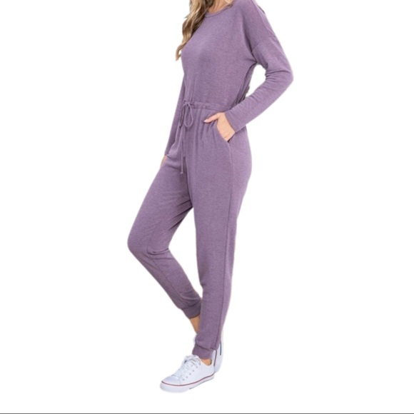 Serena Plum Jumpsuit - Picture 3 of 12